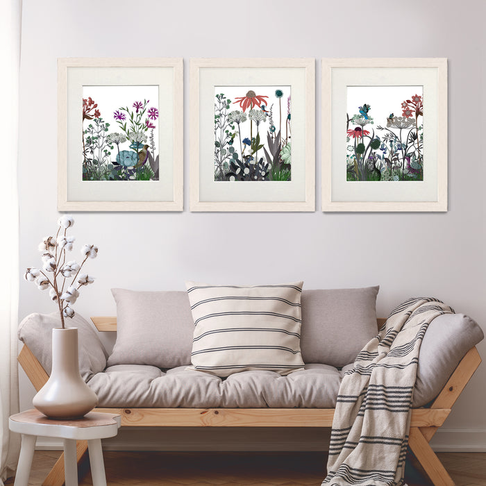 Collection - 3 prints, Wildflower Bloom Set 1 Art Print, Canvas Wall Art