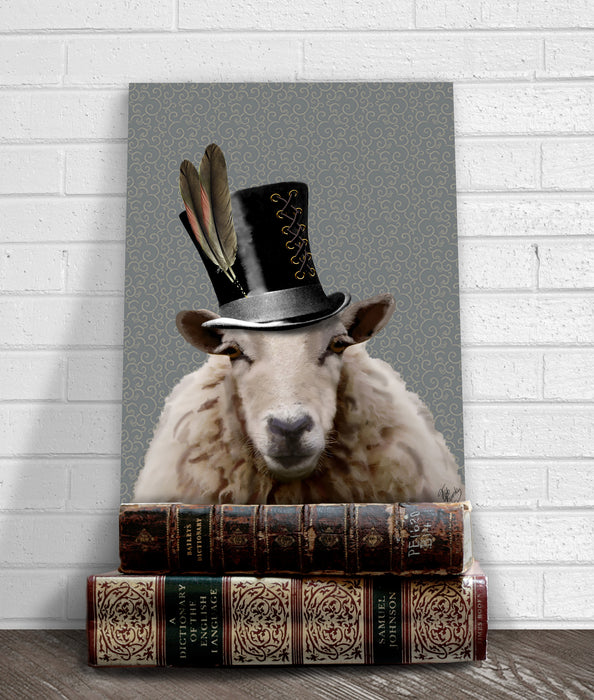 Steampunk Sheep, Animal Art Print, Wall Art