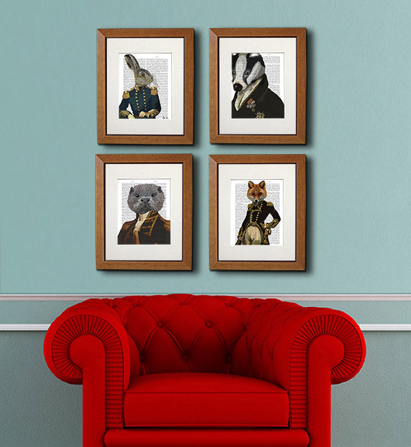 The Military 4 Collection Gallery Set Book Prints, Art Print, Canvas art