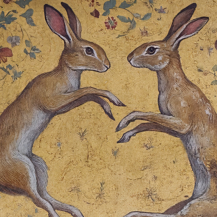 Medieval Hare5 Luxury Fringed Velvet Cushion Throw Pillow Cover
