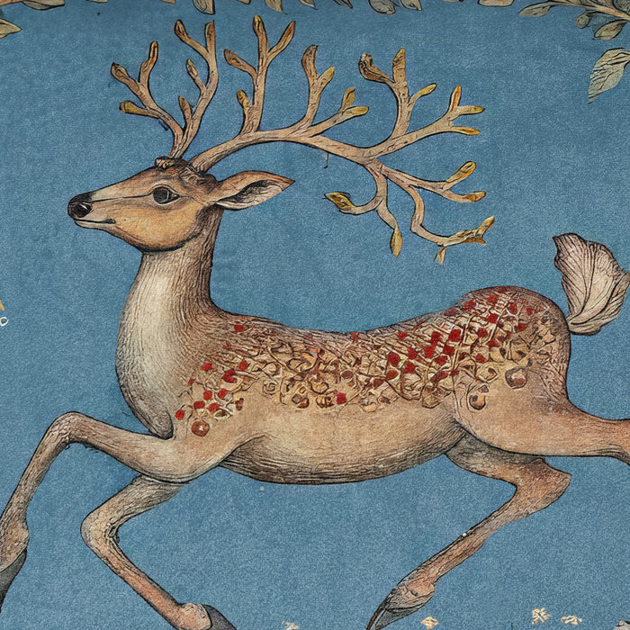 Medieval Stag 6 Luxury Fringed Velvet Cushion Throw Pillow Cover