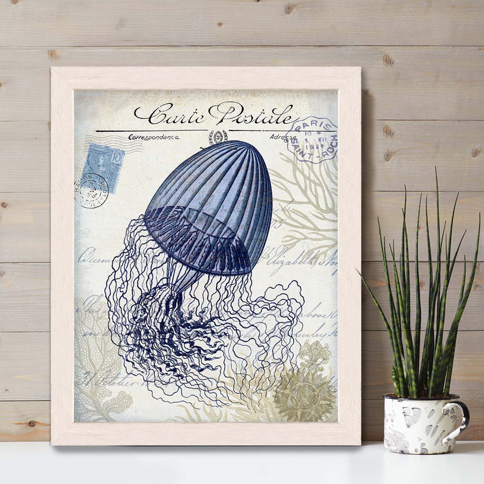 Aerial Blue Ocean Beach Coastal Art Poster Print. A3 A2 A1 Sizes | eBay