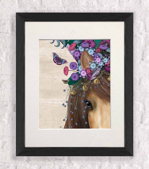 Horse Mad Hatter, Close Up, Animal Art Print, Wall Art