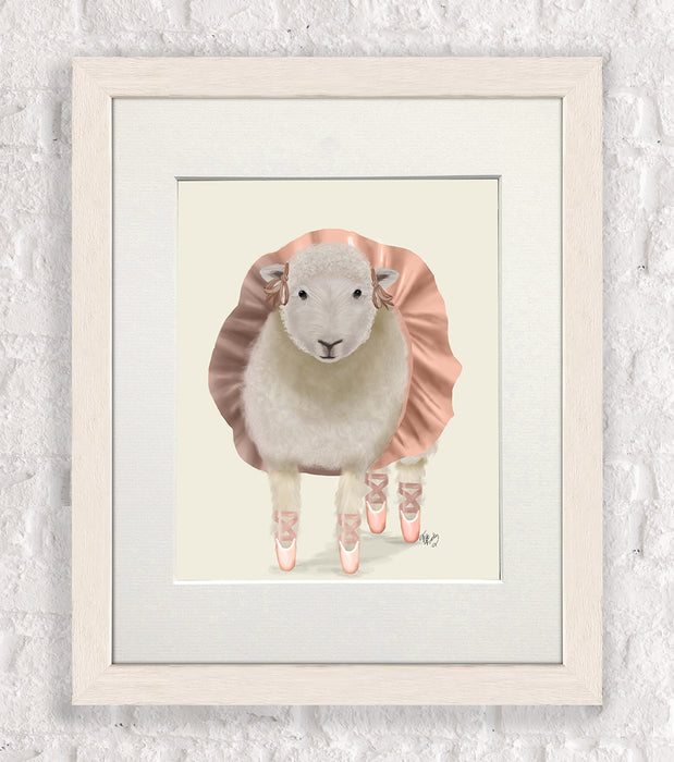 Ballet Sheep 1, Animal Art Print, Wall Art