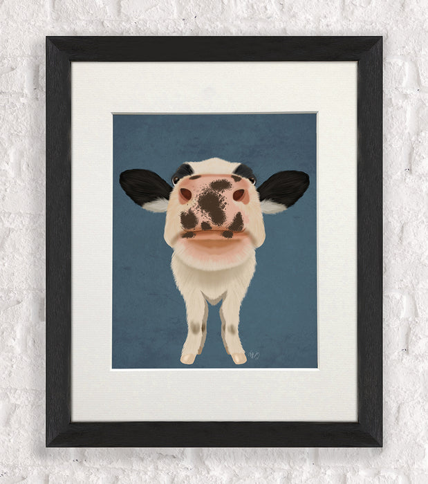 Nosey Cow 1, Animal Art Print, Wall Art