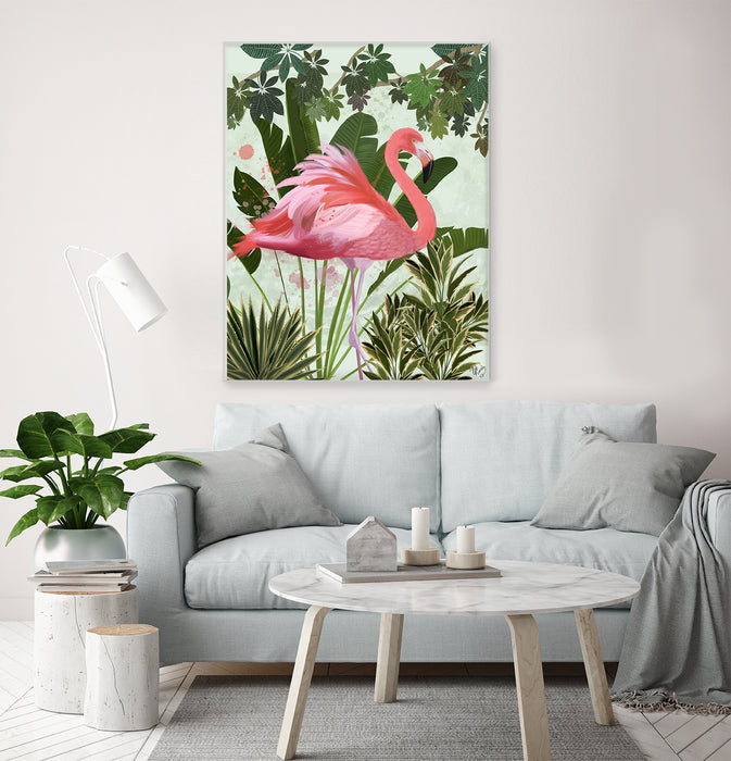 Hot House Flamingo 1, Bird Art Print, Wall Art