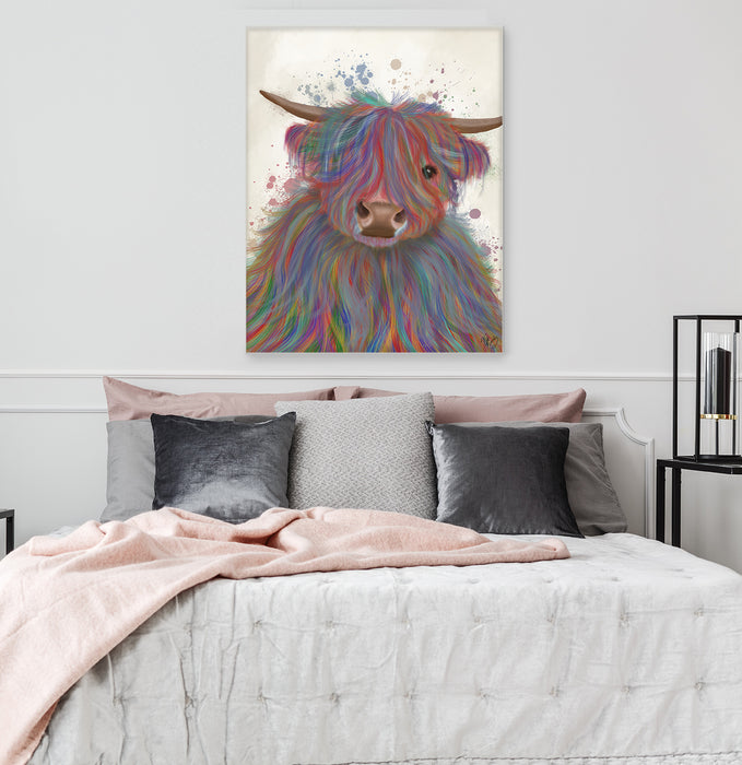 Highland Cow 10, Multicolour, Animal Art Print