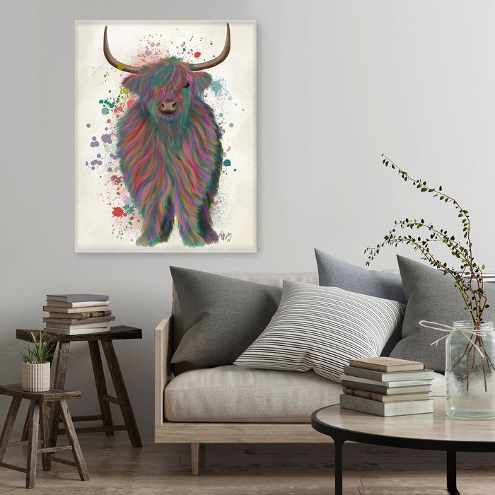 Highland Cow 1, Multicolour, Full, Animal Art Print