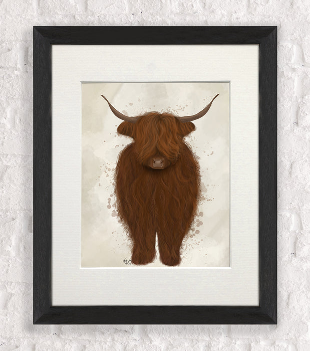 Highland Cow 3, Full, Animal Art Print
