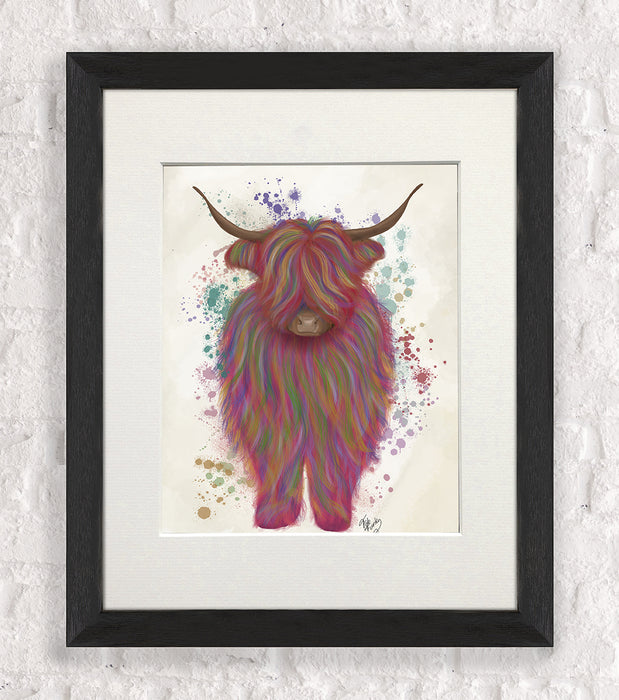 Highland Cow 3, Multicolour, Full, Animal Art Print