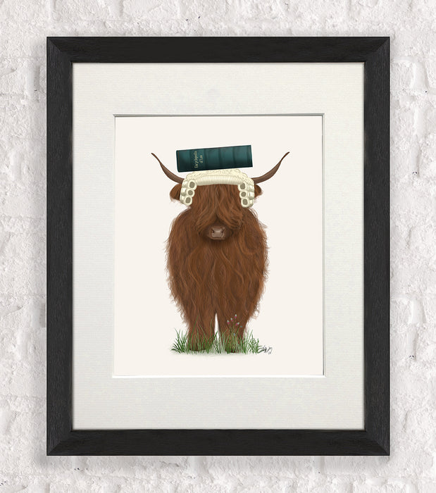 Highland Cow Lawyer, Animal Art Print