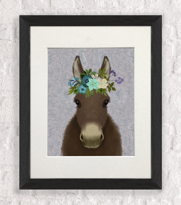 Donkey Bohemian 3, Animal Art Print, Wall Art