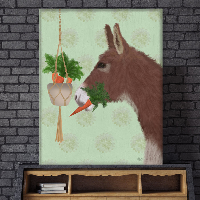 Donkey Lunch, Animal Art Print, Wall Art