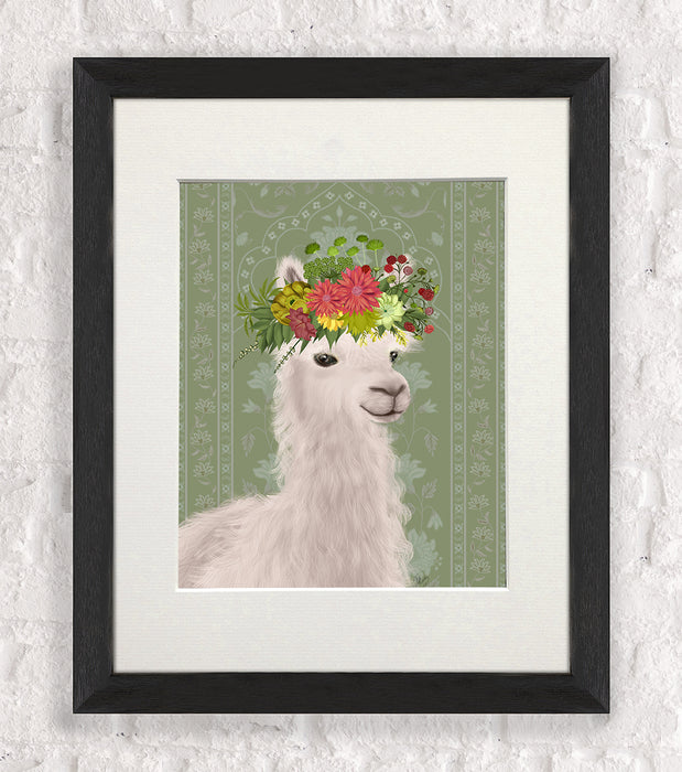 Llama Bohemian 4, Animal Art Print, Wall Art