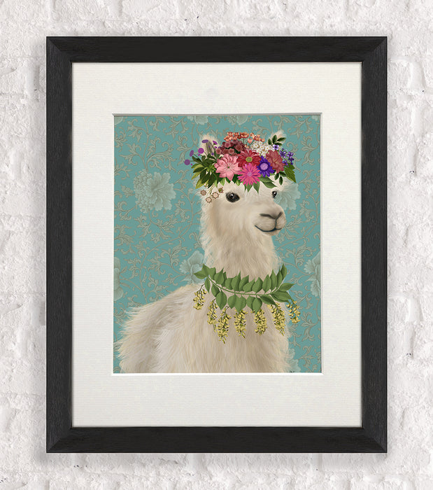 Llama Bohemian 2, Animal Art Print, Wall Art