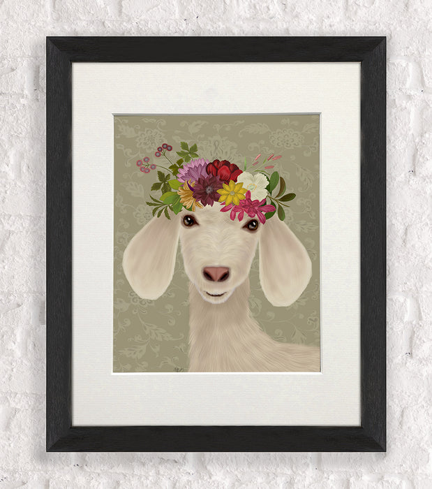 Goat Bohemian 2, Animal Art Print, Wall Art