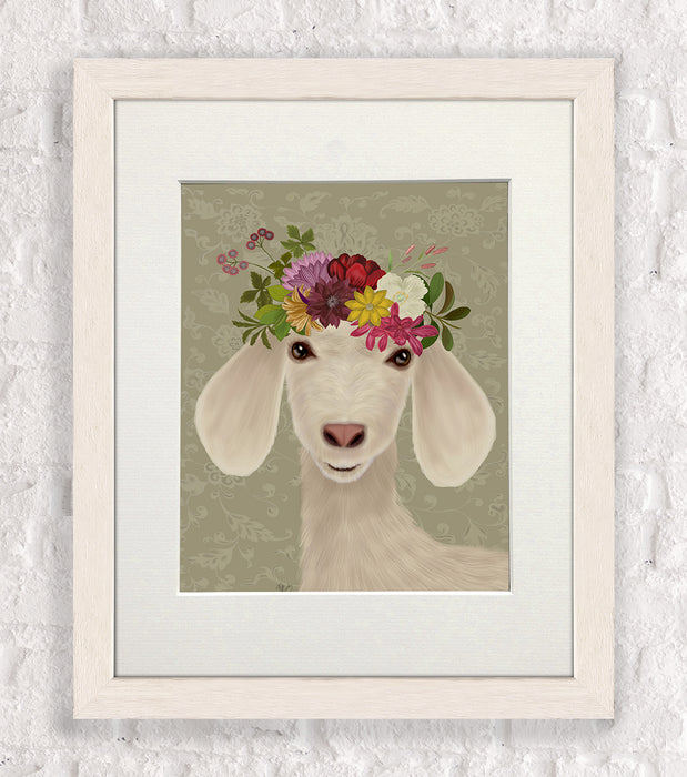 Goat Bohemian 2, Animal Art Print, Wall Art