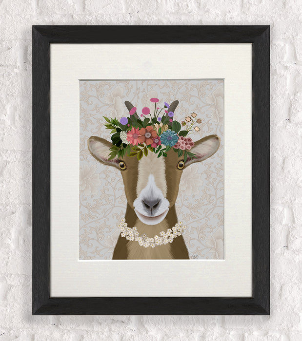 Goat Bohemian 3, Animal Art Print, Wall Art