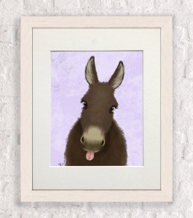 Funny Farm Donkey 1, Animal Art Print, Wall Art