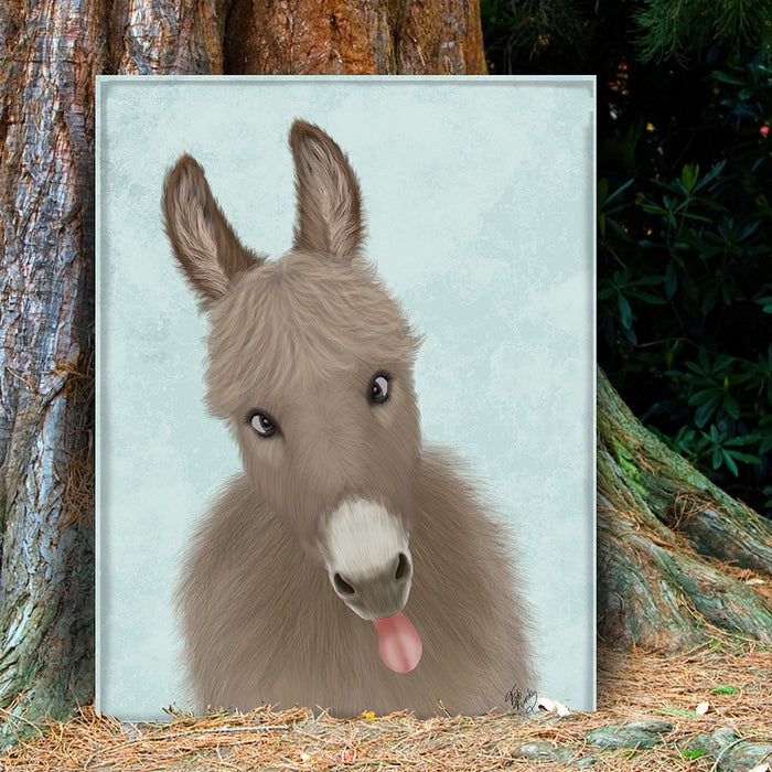 Funny Farm Donkey 2, Animal Art Print, Wall Art