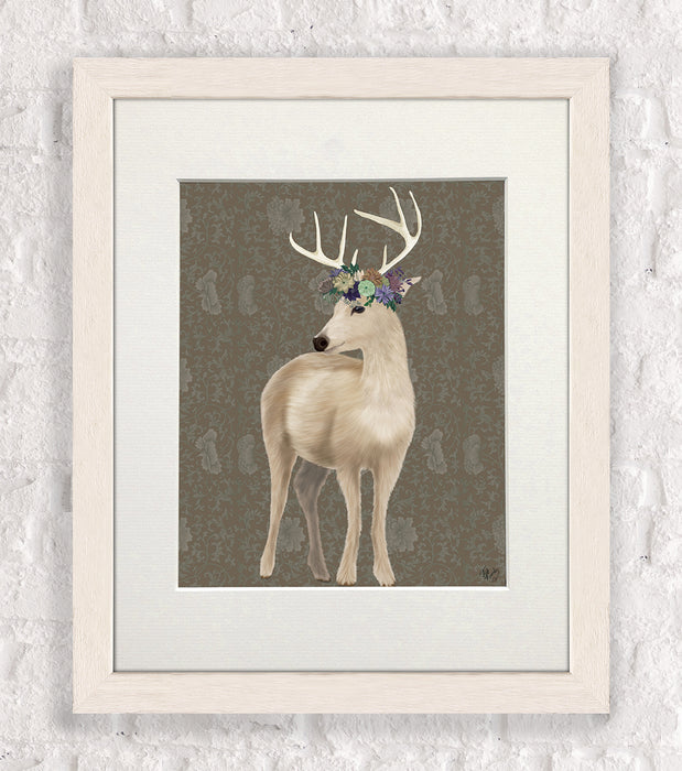 Deer Bohemian 1 Full, Art Print, Canvas Wall Art