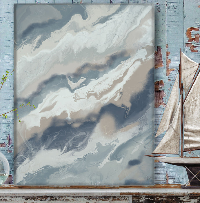 Oyster Bay 3, Abstract Art Print, Nautical canvas art