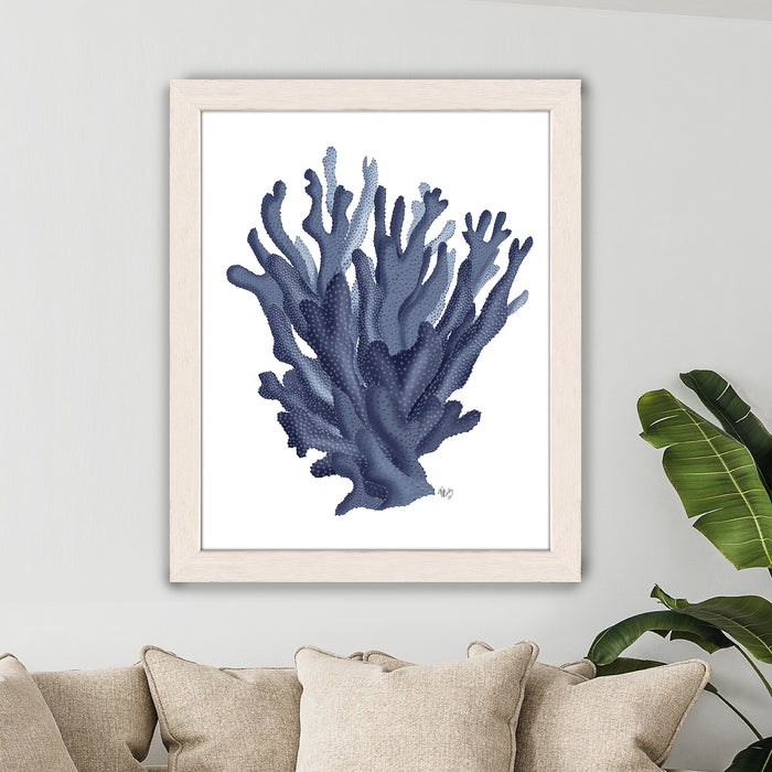 Coral 17 Blue, Nautical print, Coastal art