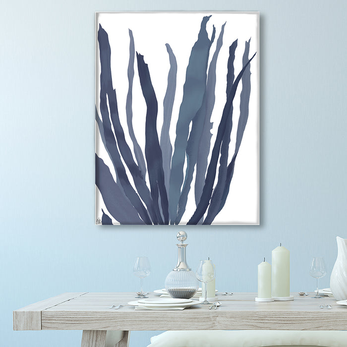 Seaweed 1 Blue Large, Nautical print, Coastal art