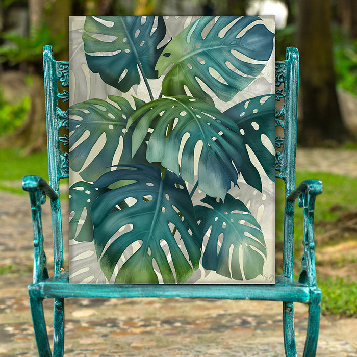 monstera plant art print Monstera Tropical Tones Art Print by Fab Funky