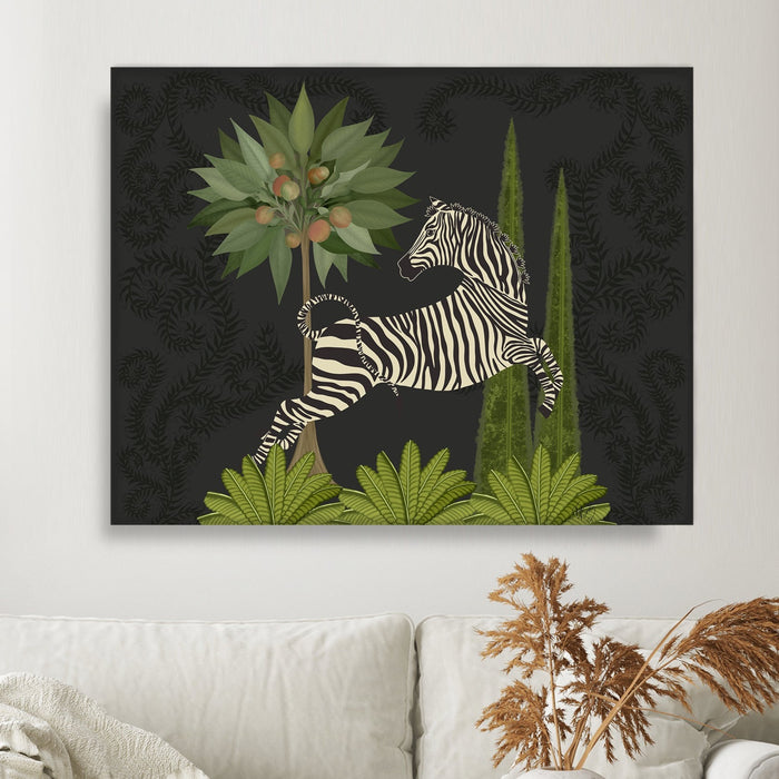 Dancing Zebra, Charcoal, Animalia , Art Print, Wall Art