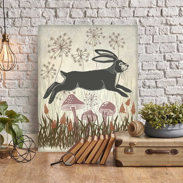 Country Lane Hare 4, Earth, Art Print
