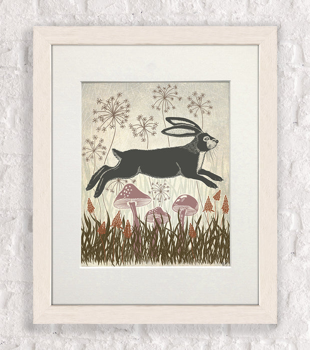 Country Lane Hare 4, Earth, Art Print