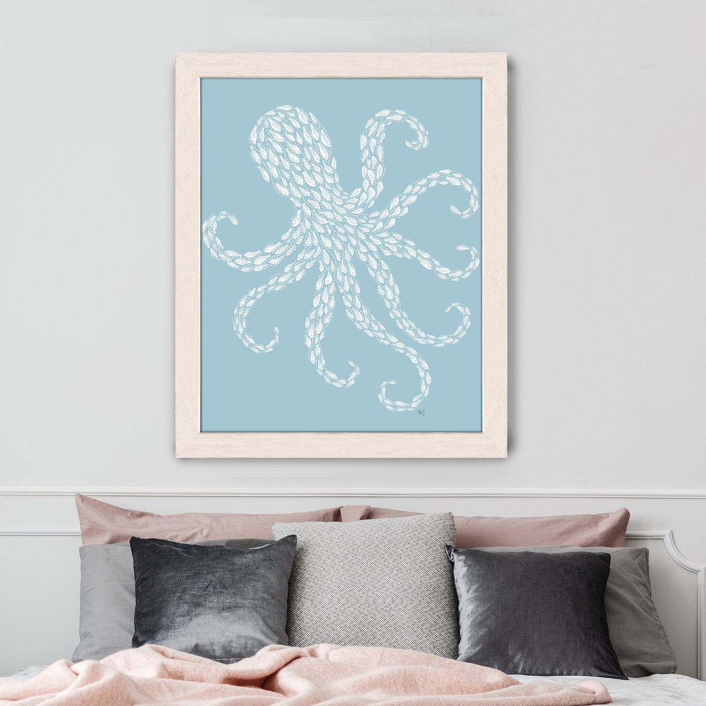 Little Fishes, Octopus, Nautical print, Coastal art — FabFunky