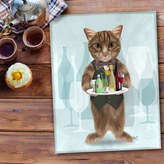 Tabby Cat Cocktails, Art Print, Wall Art