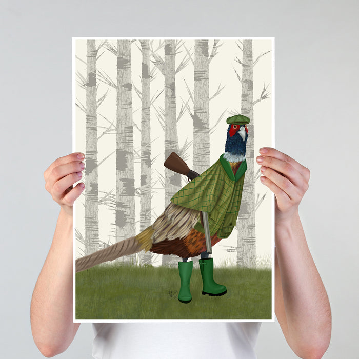 Pheasant Shooting Party 2, Art Print, Canvas, Wall Art
