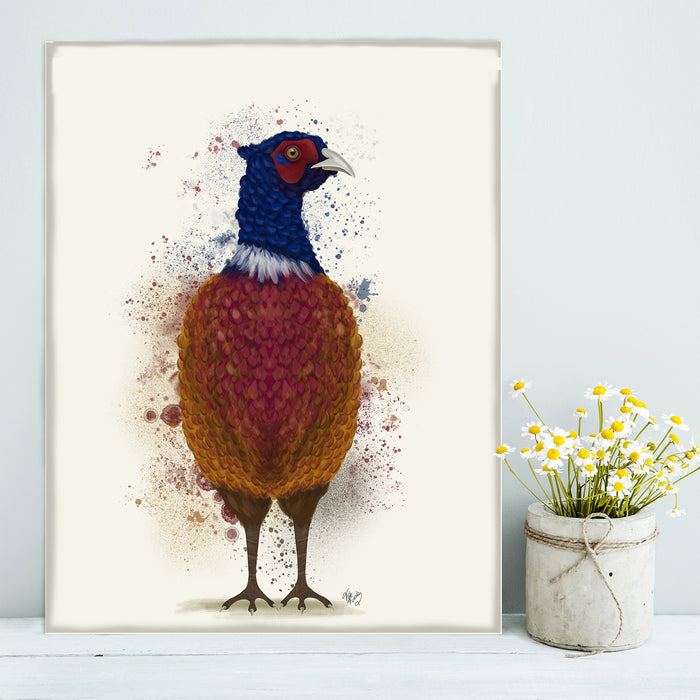 Pheasant Splash 3, Art Print, Canvas, Wall Art