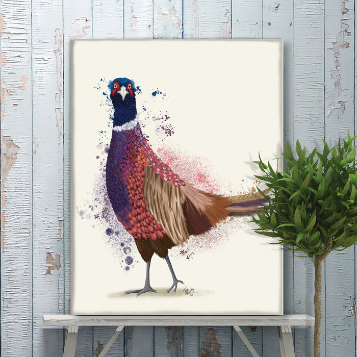 Pheasant Splash 6, Art Print, Canvas, Wall Art