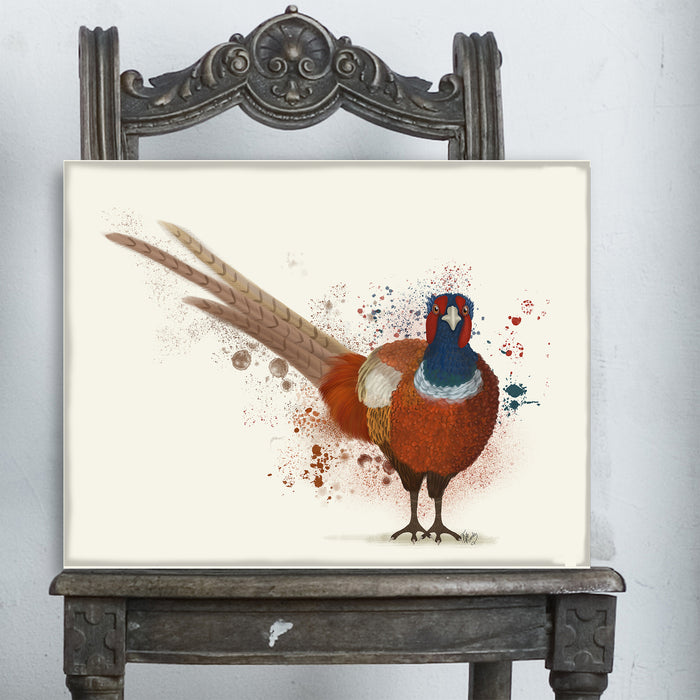 Pheasant Splash 7, Art Print, Canvas, Wall Art