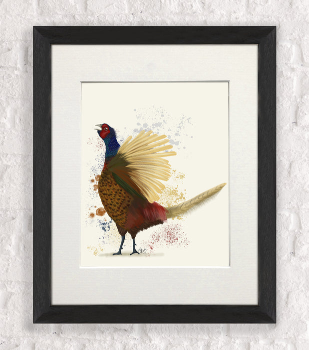 Pheasant Splash 8, Art Print, Canvas, Wall Art
