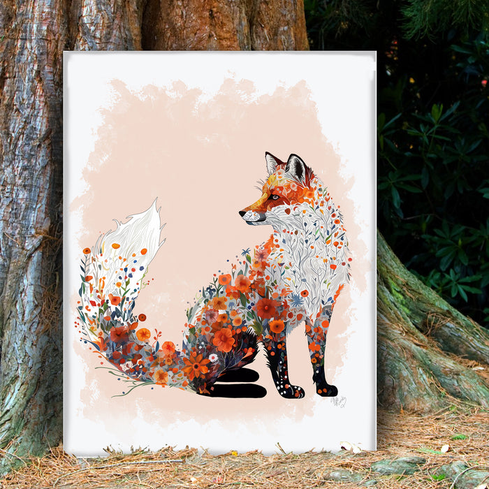 Floralessence Fox 1, Woodland Animal Art Print, Wall Art