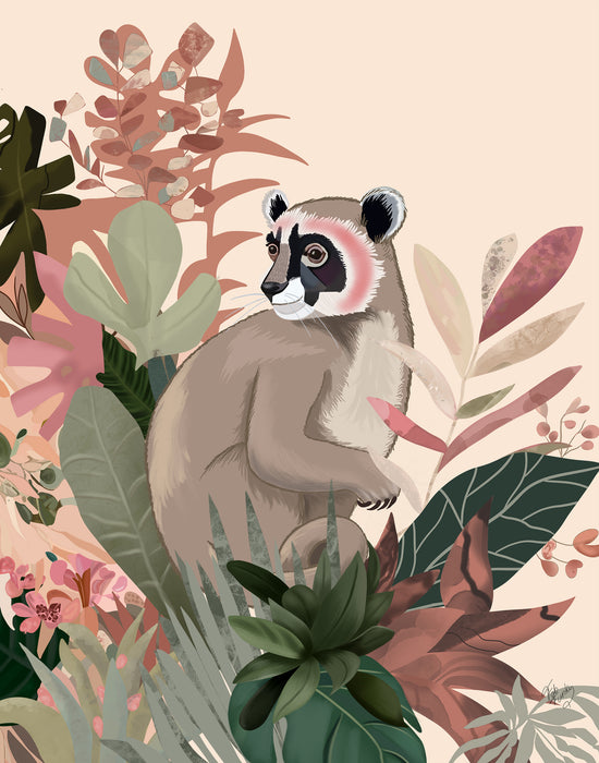 Lemur 2 Bright Tropics, Animal Art Print, Wall Art