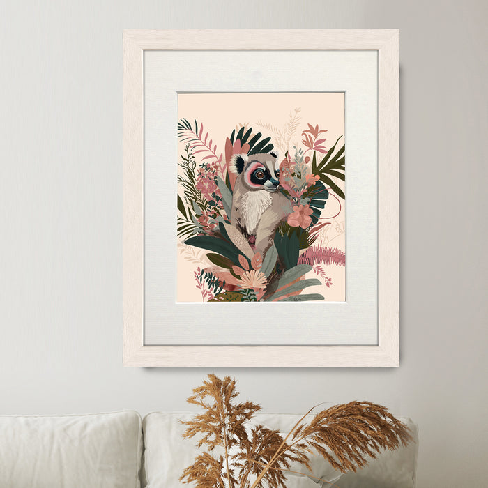 Lemur 3 Bright Tropics, Animal Art Print, Wall Art