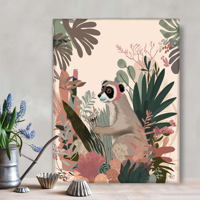 Lemur 4 Bright Tropics, Animal Art Print, Wall Art