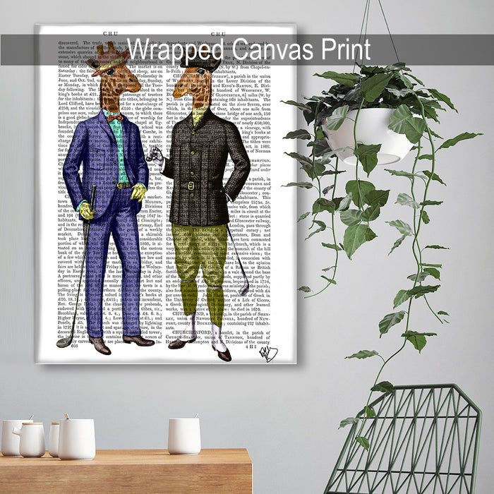 Golfing Giraffes Book Print, Art Print, Wall Art