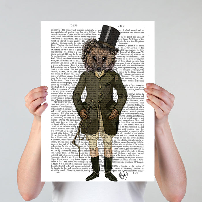 Hedgehog The Rider Full Book Print, Art Print, Wall Art