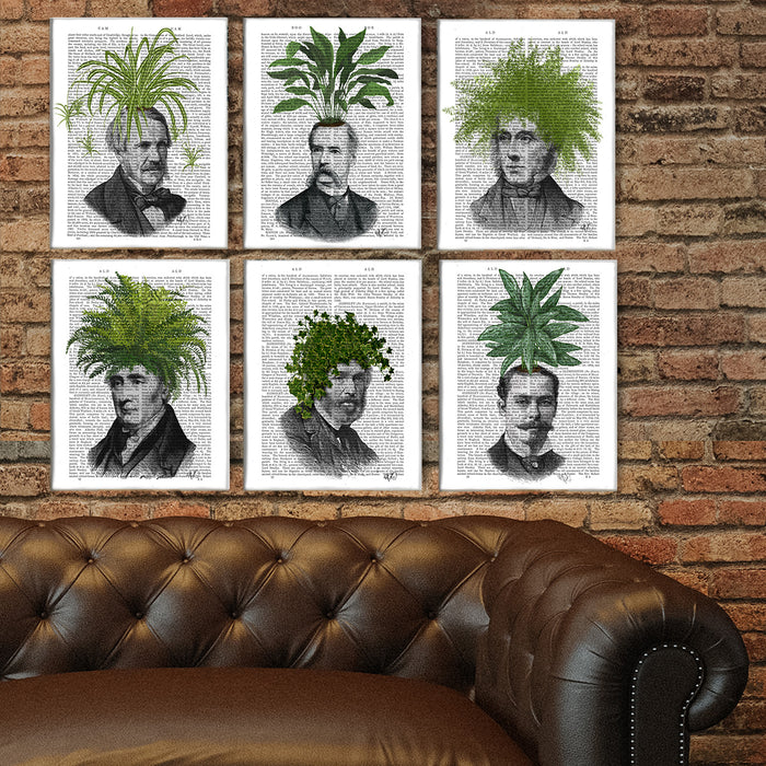 Collection, 6 Prints, Plant Heads, Art Print, Wall Art
