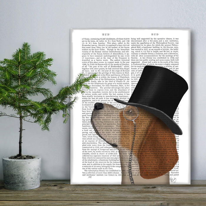 Beagle Formal Hound & Hat, Book Print, Art Print, Wall Art