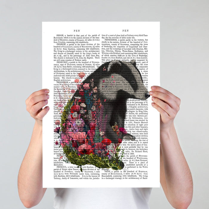 Floralessence Badger 1, Book Print, Art Print, Wall Art