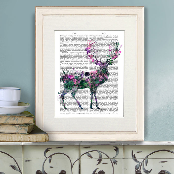 Floralessence Deer 1, Book Print, Art Print, Wall Art