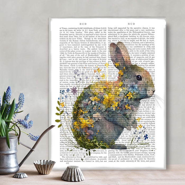 Floralessence Rabbit 1, Book Print, Art Print, Wall Art